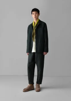 Alfie Garment Dyed Herringbone Trousers