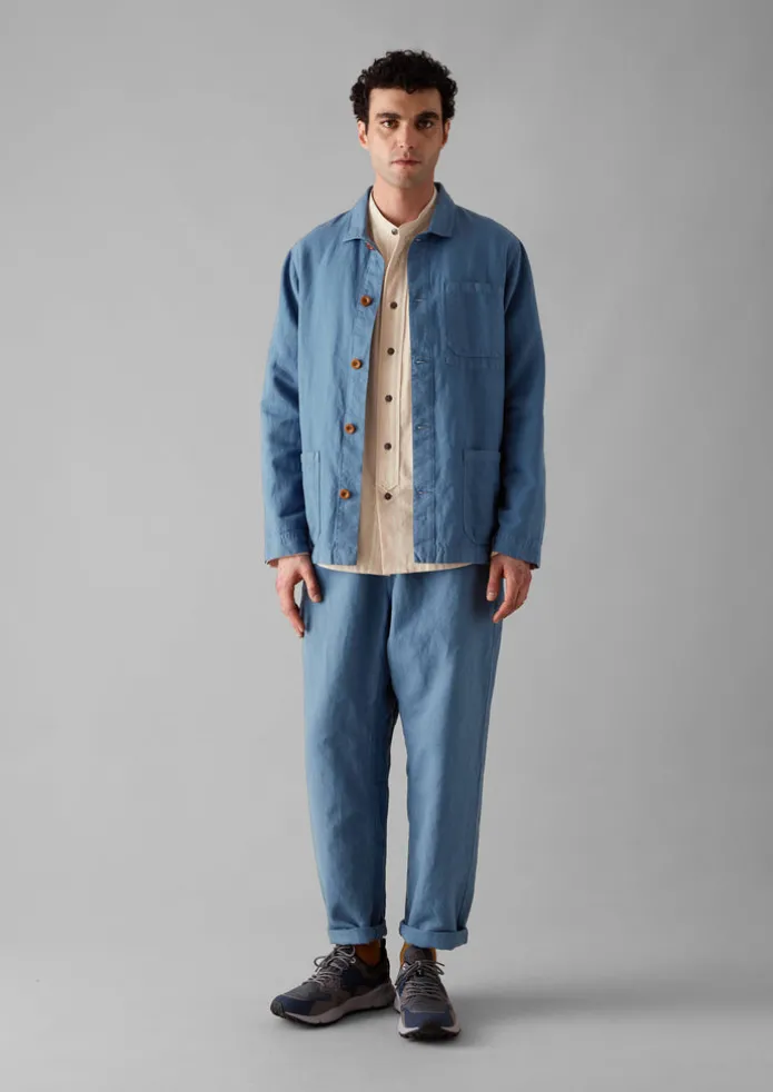 Alfie Garment Dyed Herringbone Trousers