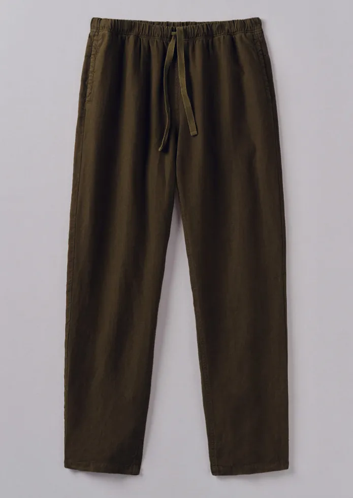 Alfie Garment Dyed Linen Trousers
