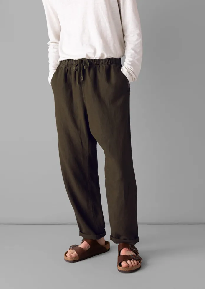 Alfie Garment Dyed Linen Trousers