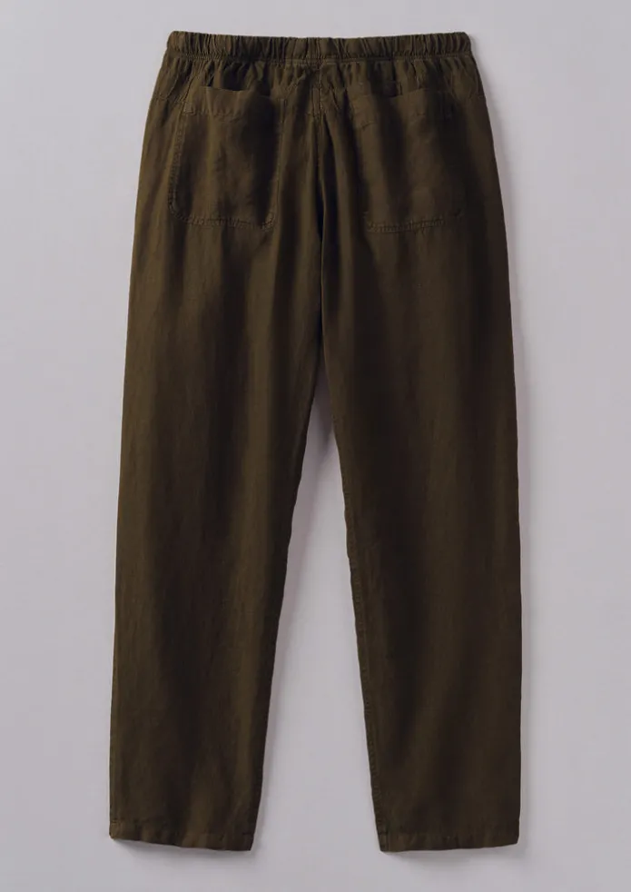 Alfie Garment Dyed Linen Trousers