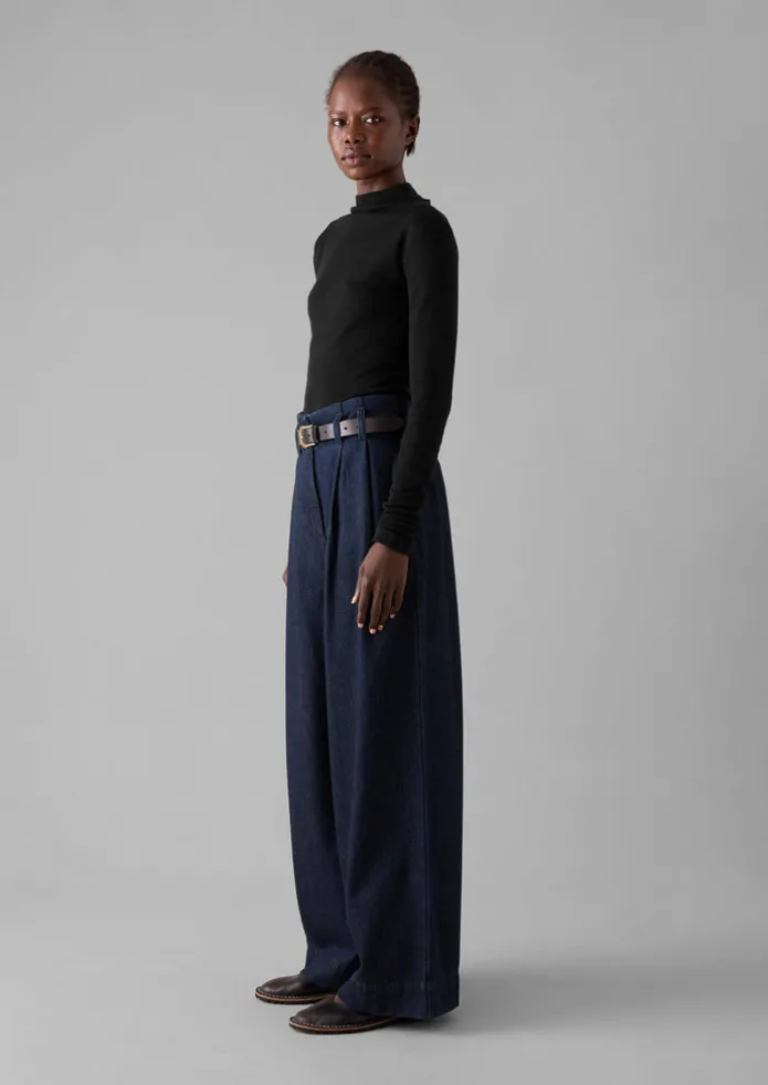 Aster Wool Lyocell High Neck Tee