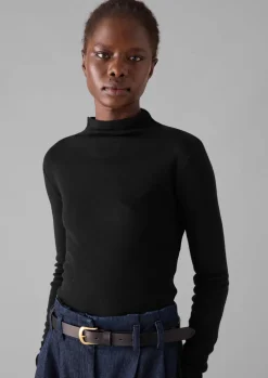 Aster Wool Lyocell High Neck Tee