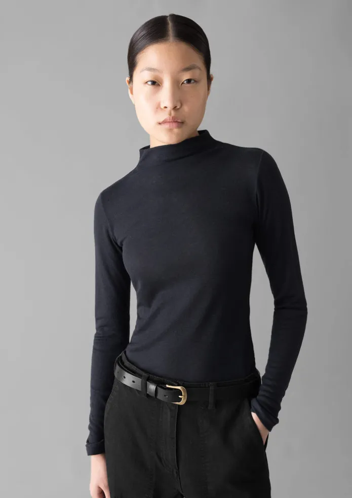 Aster Wool Lyocell High Neck Tee