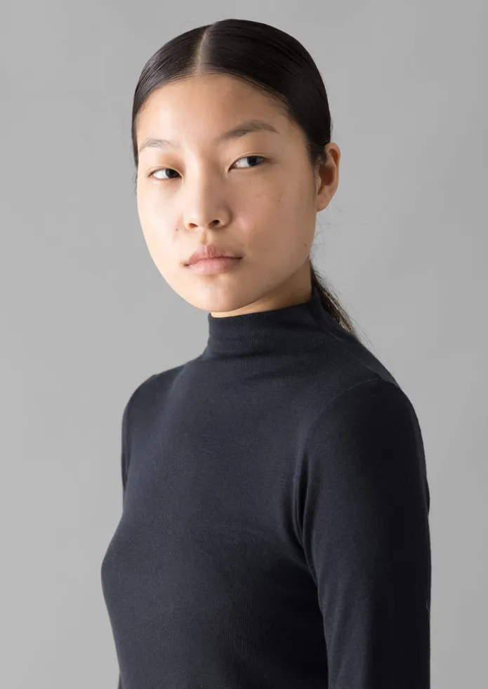 Aster Wool Lyocell High Neck Tee