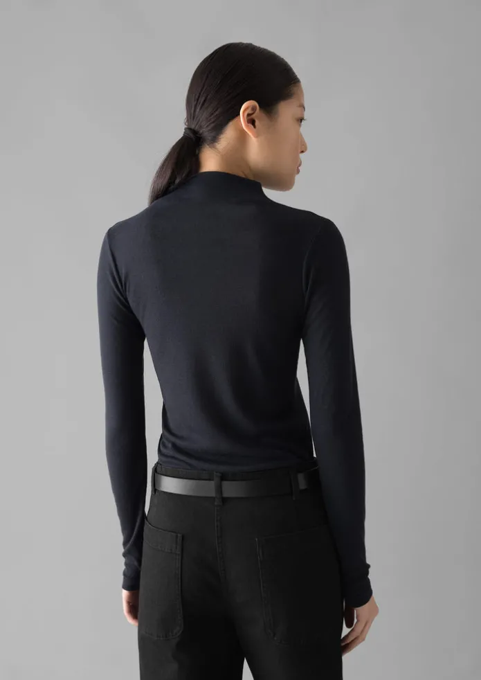 Aster Wool Lyocell High Neck Tee