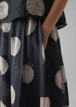 Batik Dot Pleated Skirt