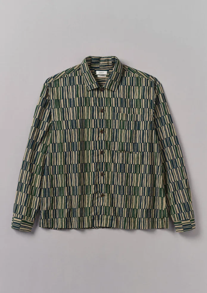 Block Print Irregular Check Shirt