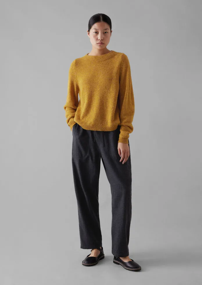 Boat Neck Wool Sweater