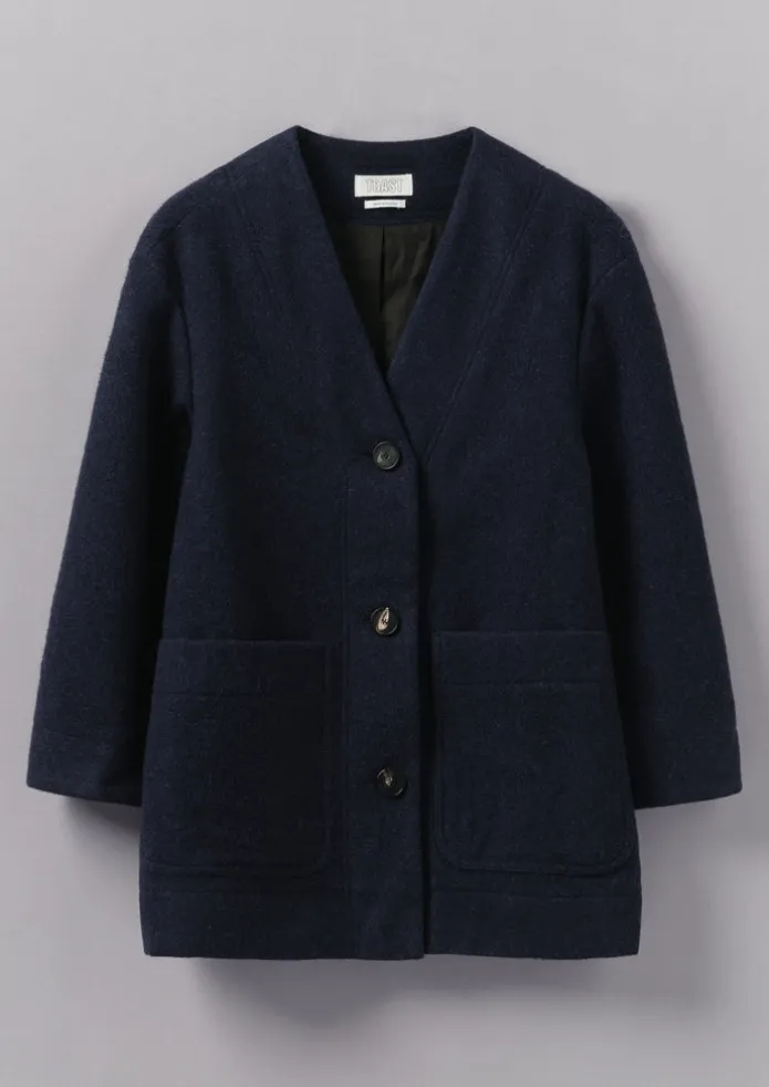 Boiled Wool Short Coat