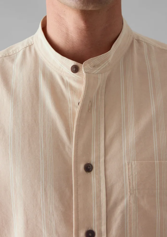 Bold Stripe Grandad Shirt