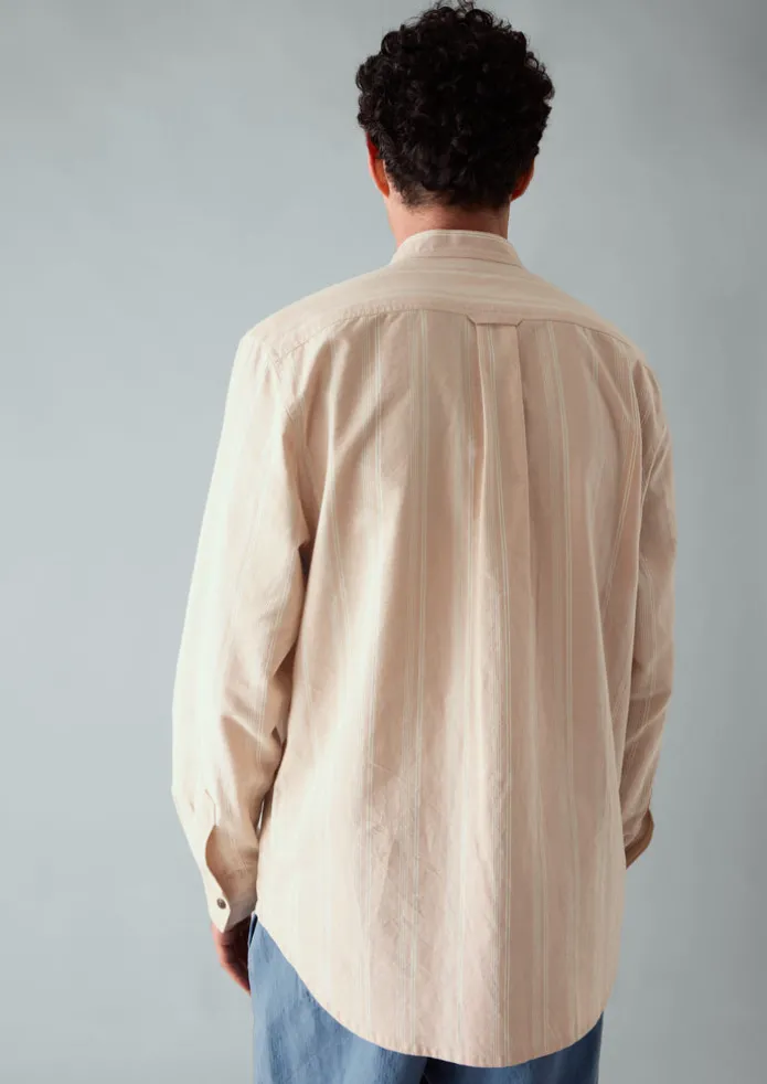 Bold Stripe Grandad Shirt