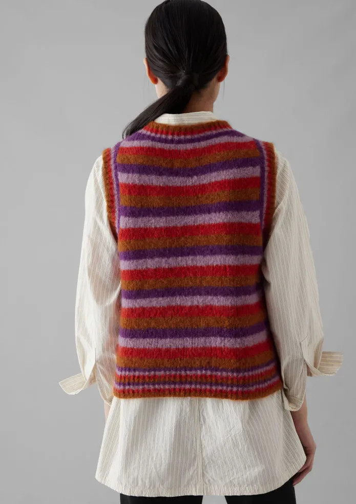 Brushed Alpaca Blend Stripe Tank