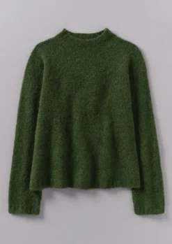 Brushed Alpaca High Neck Sweater