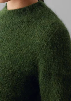 Brushed Alpaca High Neck Sweater