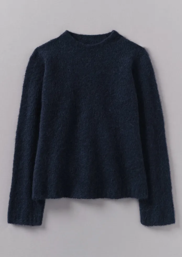 Brushed Alpaca High Neck Sweater