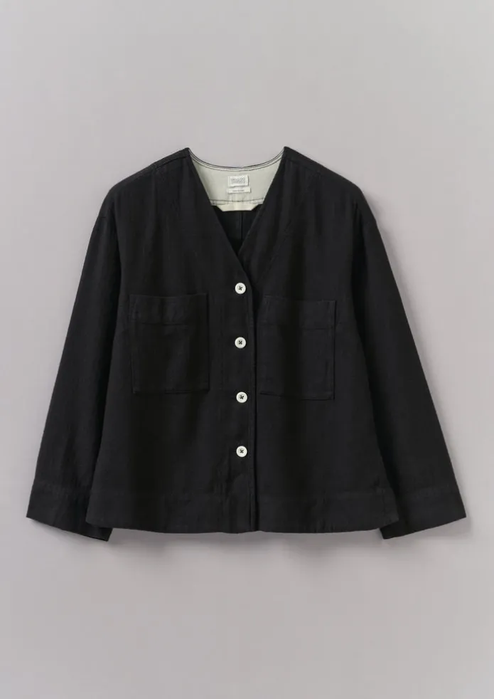 Brushed Cotton Linen Herringbone Top