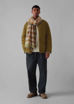 Check Boiled Wool Scarf