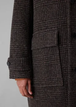 Check Wool Overcoat