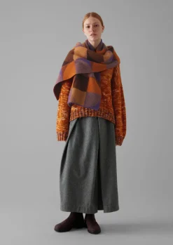 Colour Block Wool Scarf
