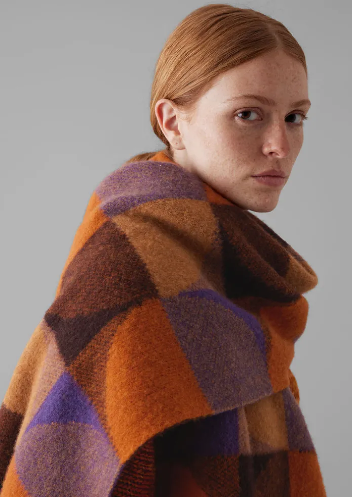 Colour Block Wool Scarf