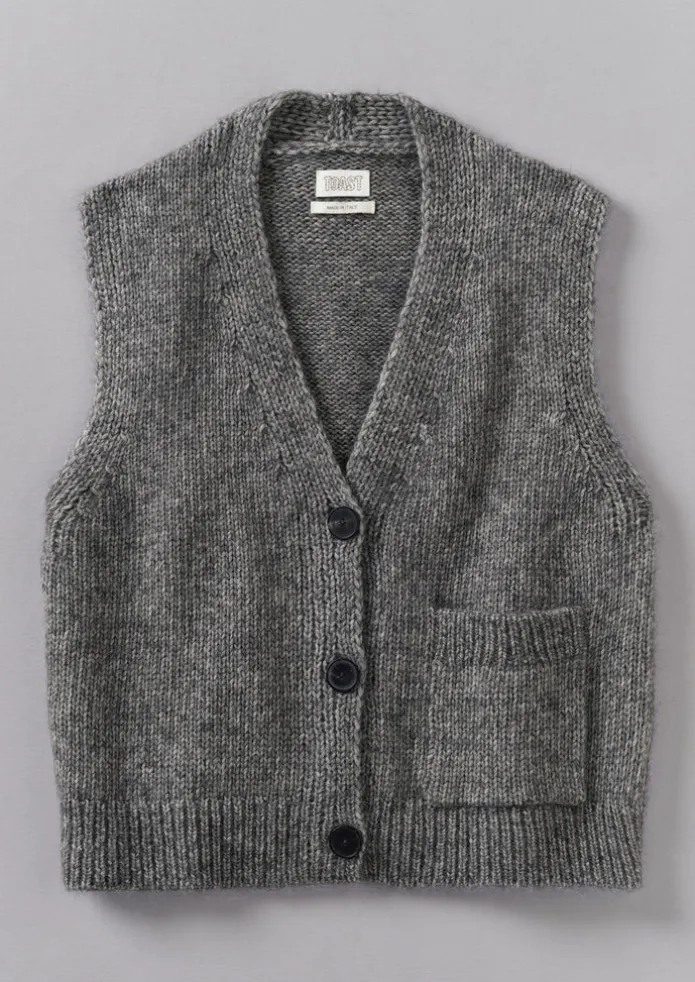 Cotton Alpaca Button Through Tank