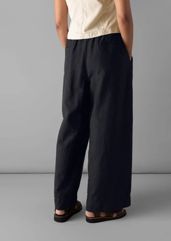 Cotton Linen Wide Leg Trousers