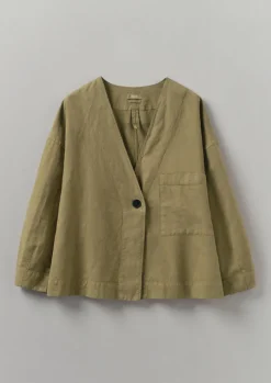 Cotton Linen Wrap Jacket