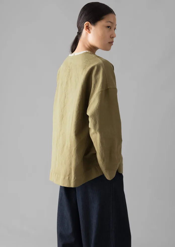 Cotton Linen Wrap Jacket