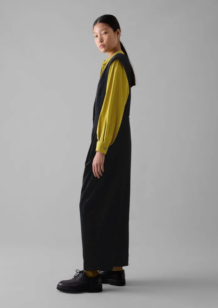 Cotton Velvet Pinafore Jumpsuit