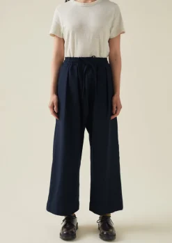 Cotton Wool Herringbone Pull On Trousers
