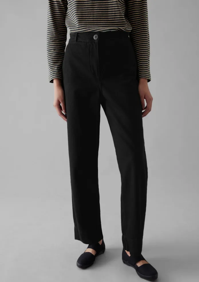 Denim Straight Leg Trousers