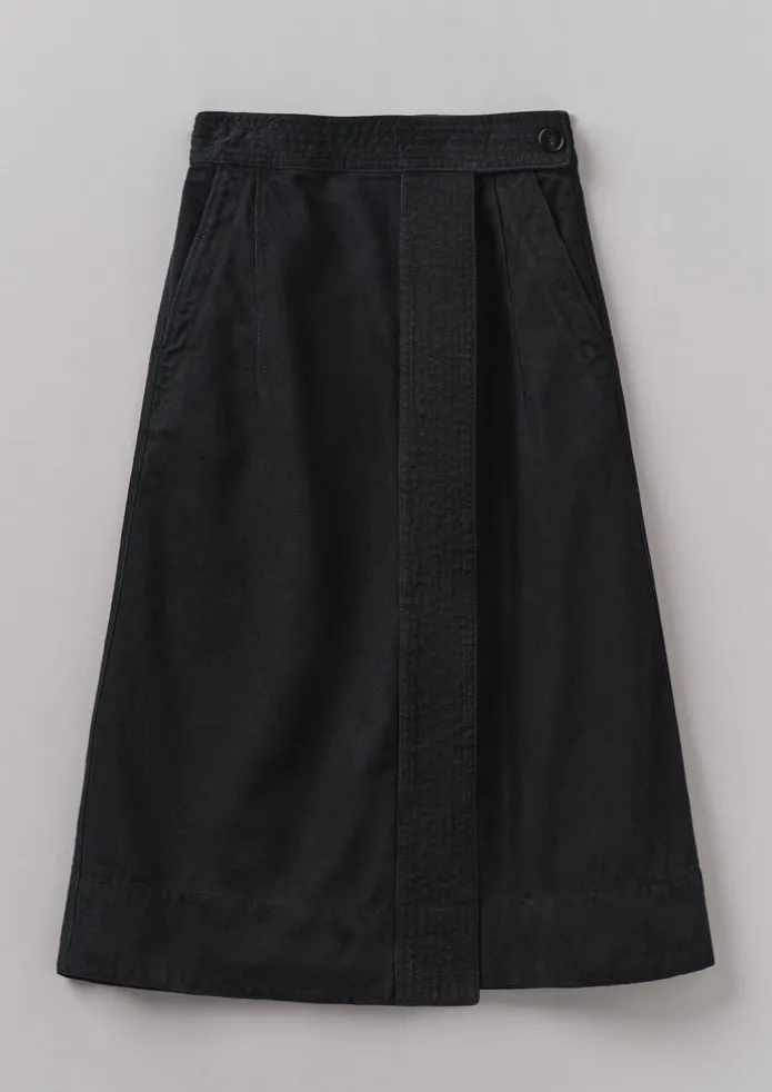 Denim Wrap Skirt