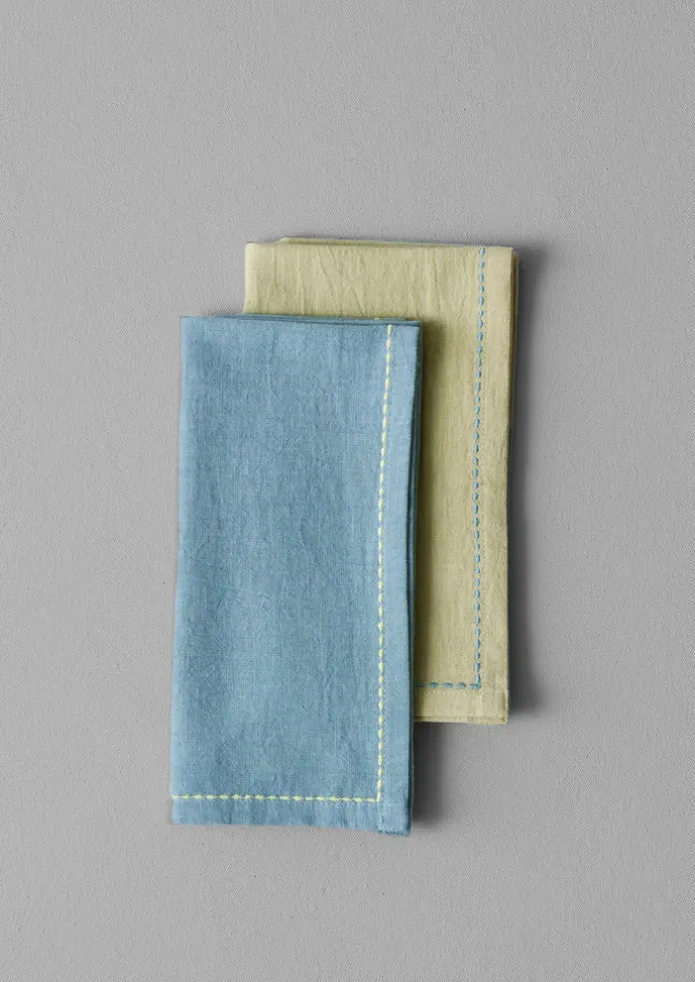 Embroidered Cotton Linen Napkin Set