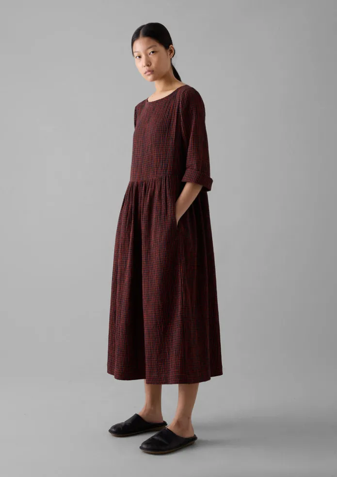 Freya Gingham Crinkle Cotton Dress