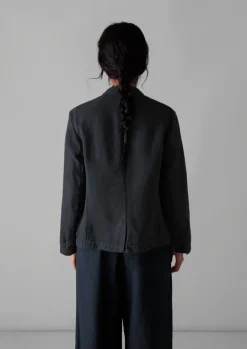 Garment Dyed Cotton Linen Neat Jacket