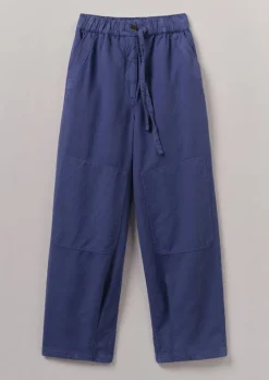 Garment Dyed Cotton Linen Canvas Trousers