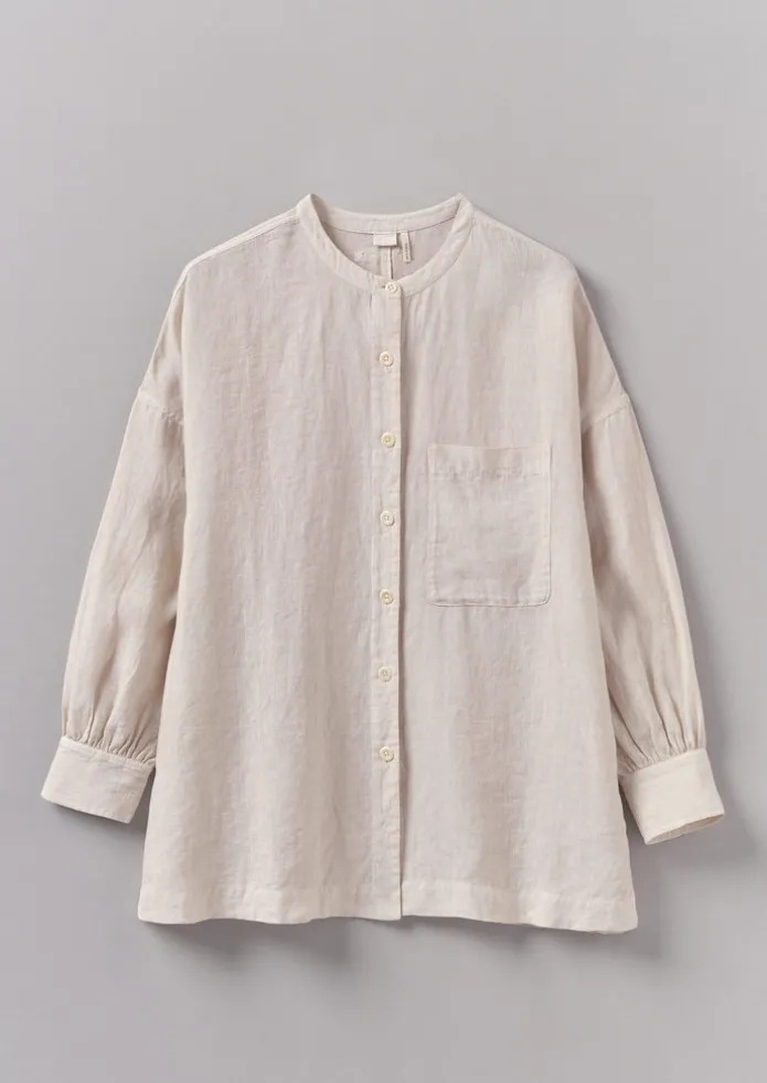 Garment Dyed Linen Oversized Shirt