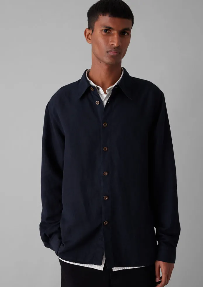 Garment Dyed Point Collar Shirt