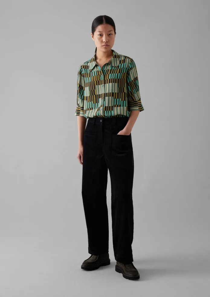 Gia Irregular Check Print Shirt