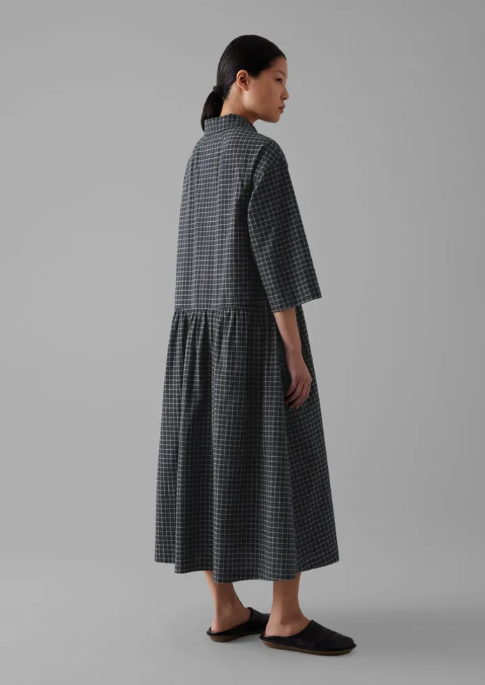 Graph Check Cotton Cashmere Shirt Dress