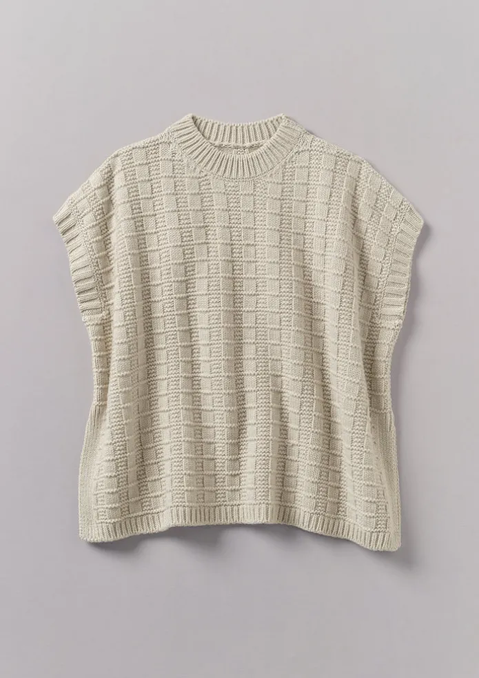 Grid Stitch Wool Cotton Tank