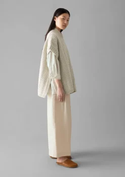 Grid Stitch Wool Cotton Tank
