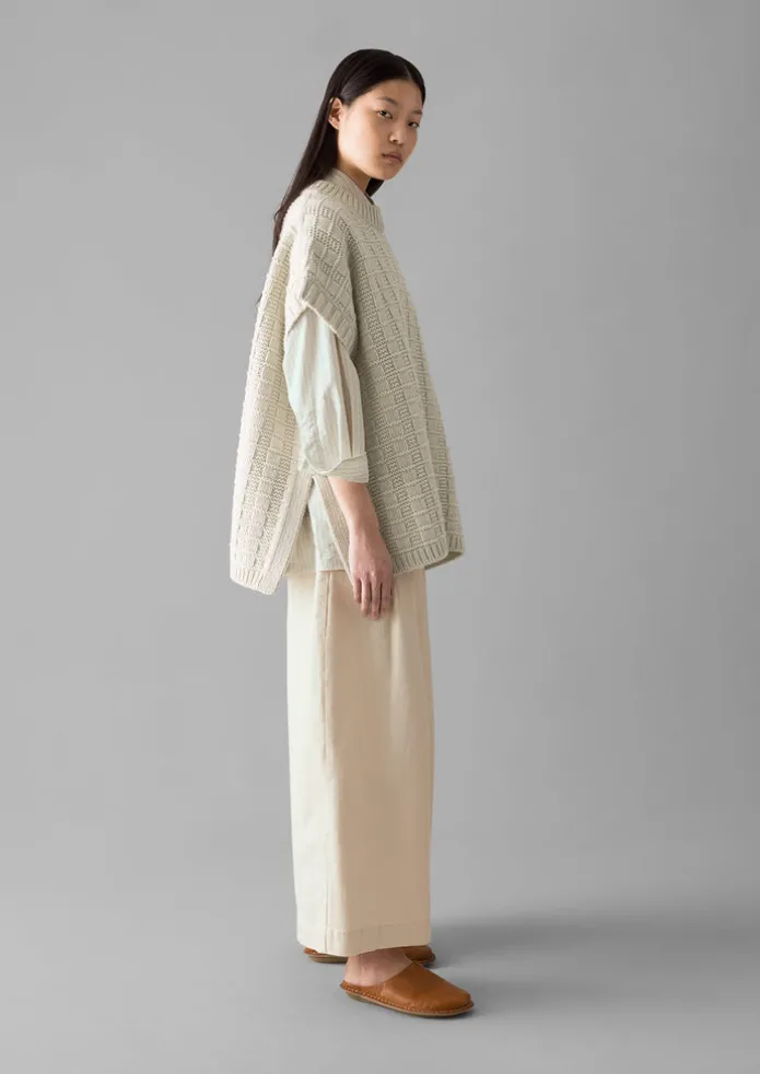 Grid Stitch Wool Cotton Tank