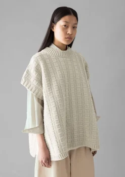 Grid Stitch Wool Cotton Tank