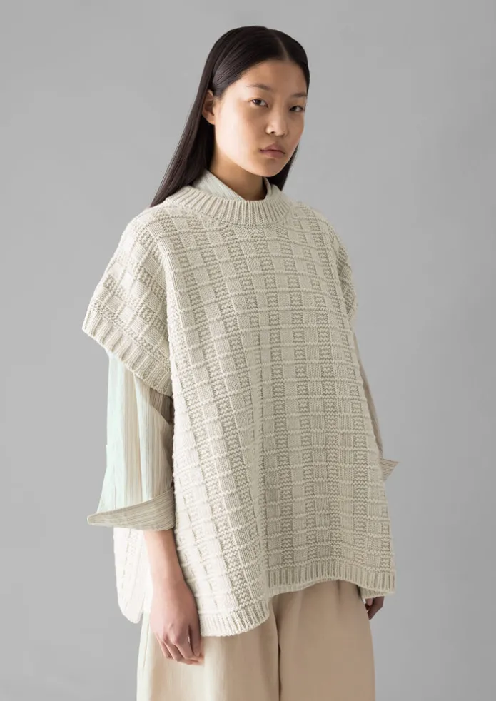 Grid Stitch Wool Cotton Tank