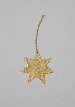 Hammered Metal Star Decoration