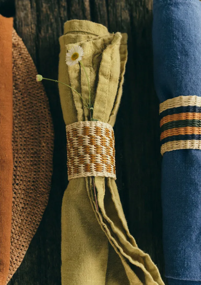 Hand Woven Iraca Napkin Rings