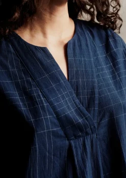 Hand Woven Sketched Check Nightdress