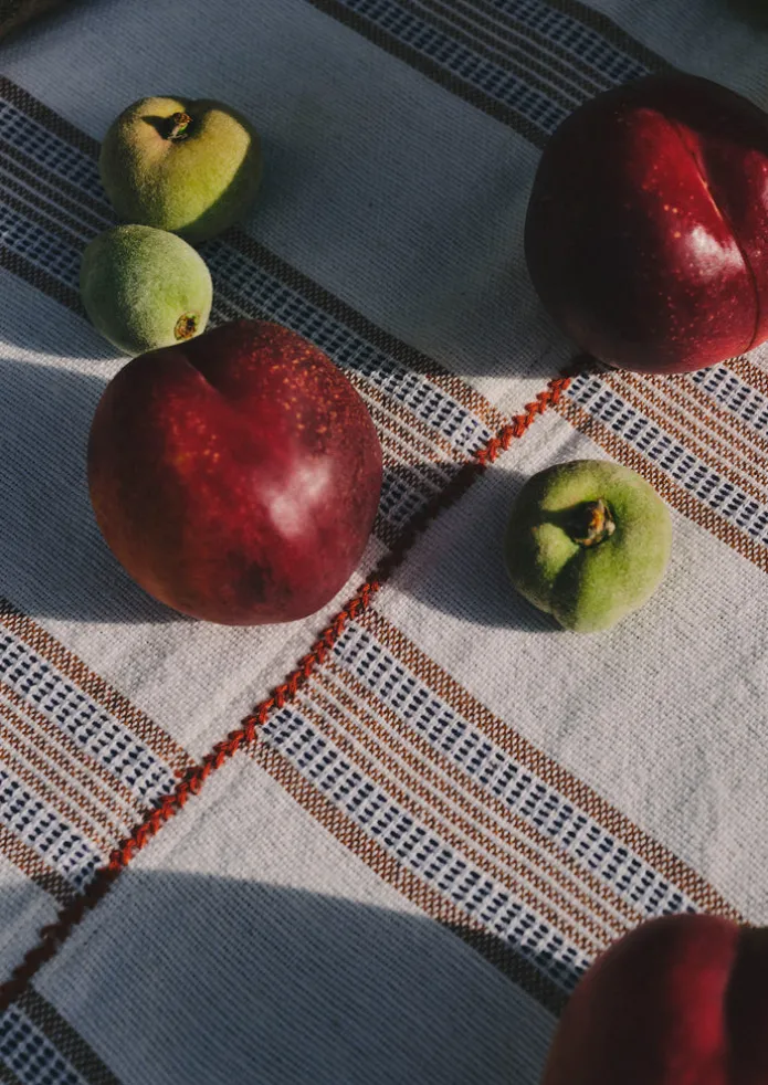 Hand Woven Stripe Tablecloth